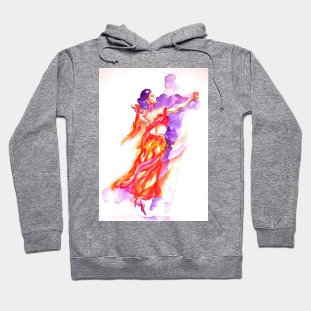 ballroom dancer in red Hoodie by segismundoart